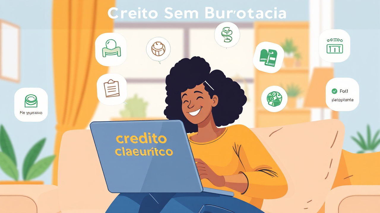 Imagem representativa de crédito sem burocracia, destacando facilidade e agilidade na obtenção de empréstimos.