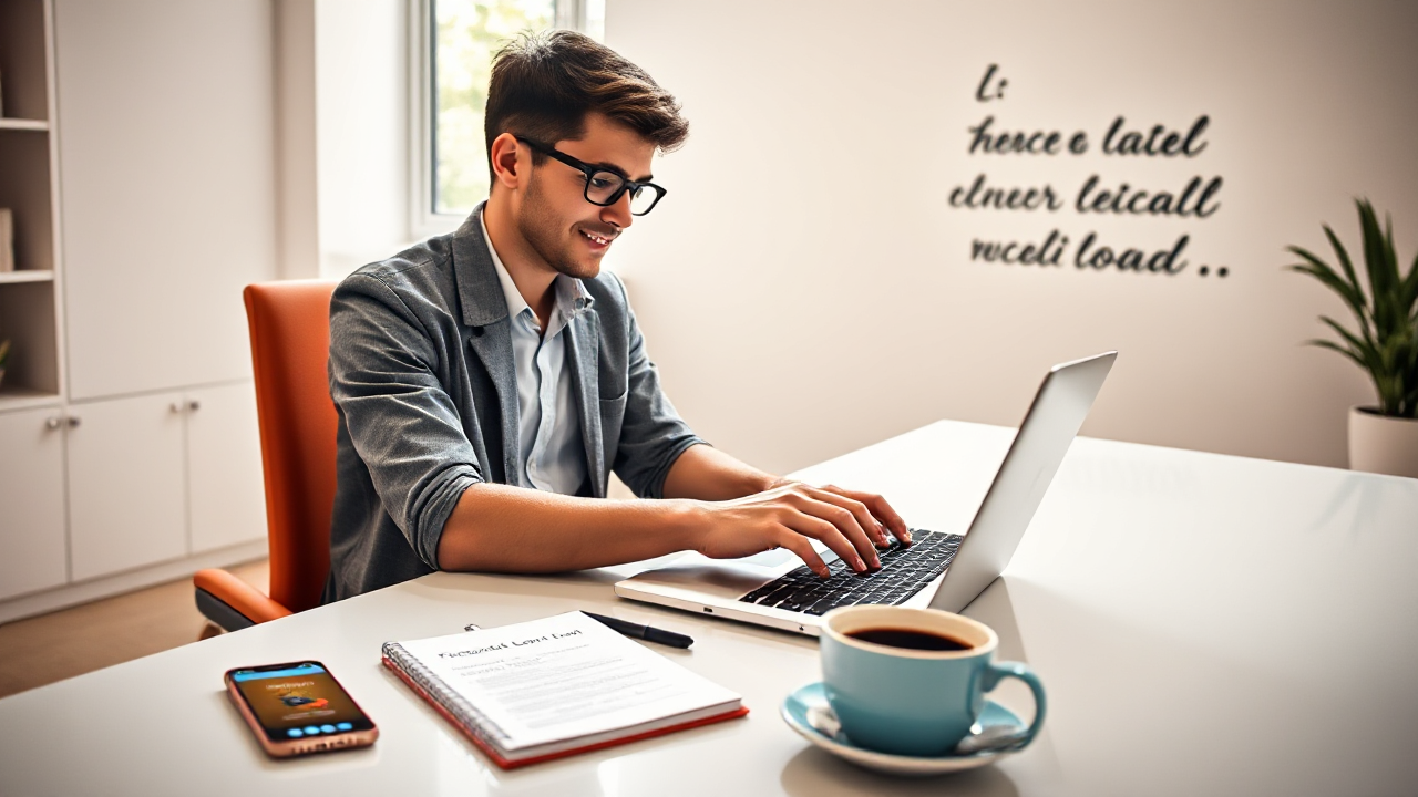 Imagem que ilustra o processo de solicitação de um empréstimo pessoal de forma descomplicada.